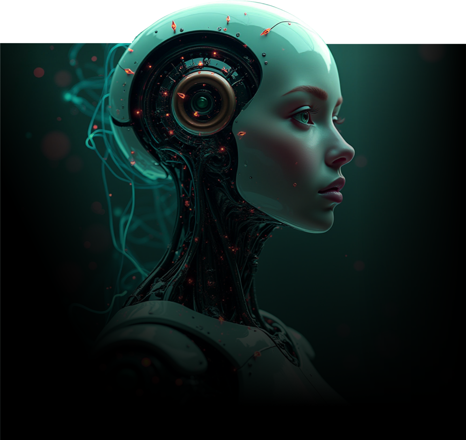 AI robotic woman illustration